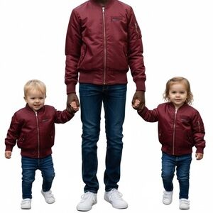 Memebers Only Flight Satin MA1 Kids Bomber Jacket